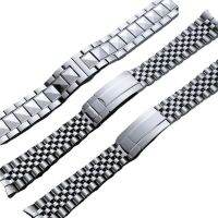 Watch Accessories 20mm Stainless Steel WatchBand Replace For Rolex Strap For DATEJUST Submarine Wristband Bracelet Fold Buckle