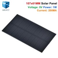 smart  electronics Solar Panel 1W 5V electronic DIY Small Solar Panel for Cellular Phone Charger Home Light Toy etc Solar Cell Wires Leads Adapters