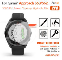 Zenia 2PCS HD แบบเต็มหน้าจอขอบโค้งเต็มรูปแบบฟิล์มกันรอยสำหรับ Garmin Approach S62 S60 สมาร์ทวอทช์ HD 9H ล่องหนล่องหนที่มองไม่เห็นฟิล์มนุ่ม TPU ฟิล์มป้องกันฟิล์มป้องกันการระเบิดป้องกันรอยขีดข่วน