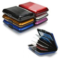 ❈₪ 1 Pc Hard Men Aluminum Bank Card Holder Blocking Hard Case Wallet Solid Credit Card Anti-RFID Scanning Protect Card Holder