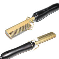 ที่หนีบผมตรงแบบอุ่น,เตารีดผมยืดแปรงร้อนความร้อนหวีผมตรง Styler Curling Iron ที่ม้วนผมหวี