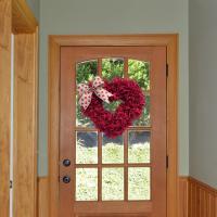 15.75 Valentines Day Wreath Hanging Door Heart Wreath For Porch Decoration