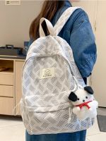 Uniqlo High-end 2023 NEW schoolbag female niche simple girl junior high school college student large-capacity backpack Japanese ins high school student backpack schoolbag New