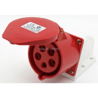 Special Offers 32A 3P N E 5 Pin 220-380V/240-415V IP44 125 Three Phase Splashproof Industrial Sur Mounting Socket