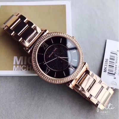 【มีสินค้า】นาฬิกาข้อมือผู้หญิง MK MK3356 CATLIN ของแท้