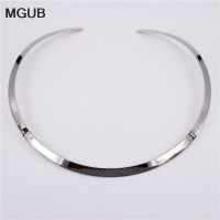 factory wholesale sale 316L stainless steel fashion women necklace jewelry width 4mm-6mm Three color collar options LH653 Fashion Chain Necklaces