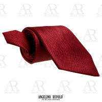 ANGELINO RUFOLO Necktie(NTN-พท.025) เนคไทผ้าไหมทออิตาลี่คุณภาพเยี่ยม ดีไซน์ Plain Pattern สีเลือดหมู/สีเทา/สีขาว/สีชมพู/สีม่วง/สีส้ม