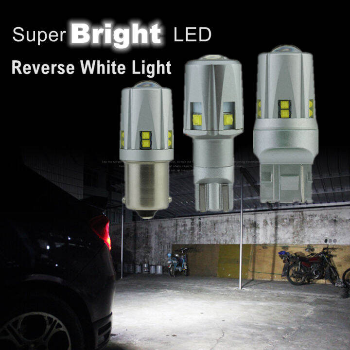 2pc 1156 BA15S P21W COB White LED Turn Signal Reverse Backup Brake Light Bulb SU