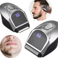 Cordless Hair Clipper Ceramic Blade Men Beard Trimmer Shaver Bald Cutting Machine Electric Waterproof Self-Haircut Rechargeable