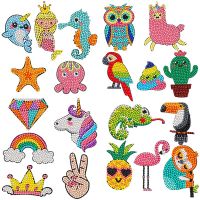 Diamond Painting Stickers Kids 5D DIY Art Craft Animal Sea Princess World Painting with Diamonds Paint by Numbers for Children