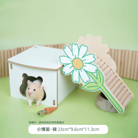 Fresh Matcha Series ไม้บ้านหนูแฮมสเตอร์ Hideout กรงสัตว์ขนาดเล็กภูมิทัศน์หนูอุปกรณ์เสริม Dwarf Mouse House