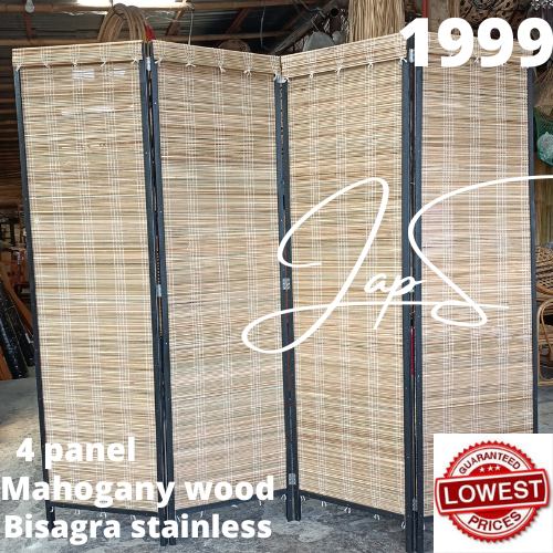 Divider 2 in1 Blinds Room Divider / Partition Divider / room Divider / Mahogany wood Divider