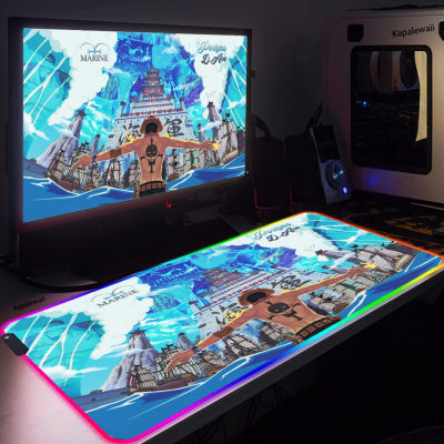 อะนิเมะ RGB แผ่นรองเมาส์ XXL LED ส่องสว่างโน๊ตบุ๊คเล่นเกมขนาดใหญ่พรมโต๊ะทำงานแผ่น900X400มิลลิเมตรคอมพิวเตอร์ Accessiores สำหรับ M Ousepad