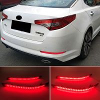 2ชิ้นไฟ LED สะท้อน Bemper Belakang สำหรับ Kia ออปติมา K5 2011 2012 2013ไฟท้ายหยุดไฟเบรกหลังตกแต่งรถยนต์