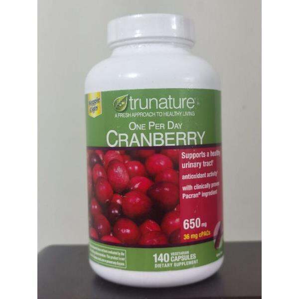 TruNature Cranberry 650mg 140 capsule UTI urinary tract health