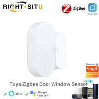 【LZ】✣  Tuya Zigbee Door Sensor for Smart Home A Burglar Alarm Automation Remote Control Work with Alexa Google Home var SmartLife