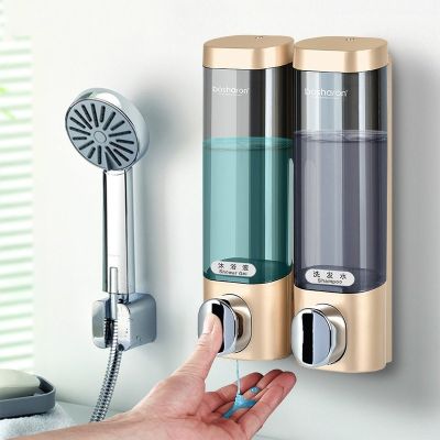 【CW】 Dispenser Wall Mount 300ml Accessories Plastic Detergent Shampoo Dispensers Hand Bottle