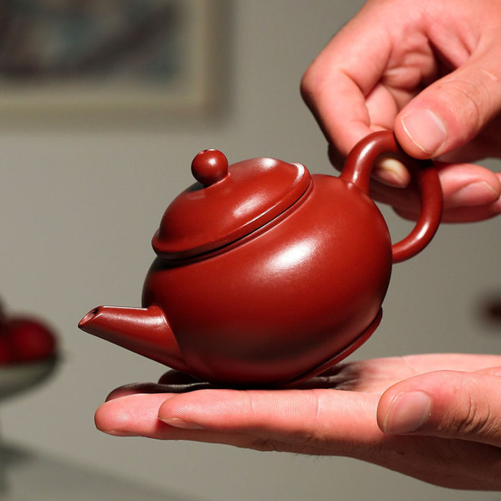 จีนสีม่วงดิน-xishi-กาน้ำชา-handmade-ชุดชากาต้มน้ำในครัวเรือนกรองหม้อชา-drinkware-แบบพกพา-travel-drinkware-200ml