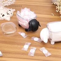 wxw666poss Mini Plastic Storage Box Cotton Swab Sheep Dust-Proof Cosmetic Desktop Organizer Small Sheep Storage Tank