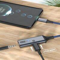 [ฮอต K] ตัวแยกสัญญาณเสียง2 In 1 Usb Type C ถึง3.5มม. อะแดปเตอร์เชื่อมหูฟัง Hifi DAC Aux สำหรับ Samsung S21 Note 20อัลตร้าพิกเซล5 Xiaomi 10