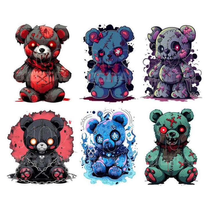 Halloween Window Clings For Glass Windows Scary Bear Decals For ...