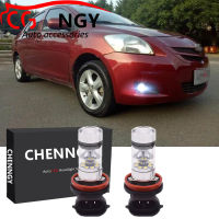 สำหรับ Toyota Vios 2008 2009 2010 2011 2012 2013 - 6000K สีขาวโปรเจคเตอร์ LED หมอกหลอดไฟชุดชุด2