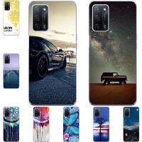 ﺴ I am alone Phone Case For OPPO A54 4G A55 5G A74 4G 5G 2021 Bags Fashion Luxury Color Cartoon Printed Paint Mobile