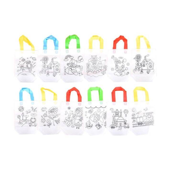 5-sets-diy-graffiti-bag-with-markers-handmade-painting-non-woven-bag-for-children-arts-crafts-color-filling-drawing-toy-gyh