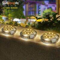 [COD] Sunliang Electric Appliance Factory new solar stainless steel underground 8LED plug-in garden guide street