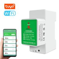 Tuya เครื่องวัดพลังงานไวไฟเฟสเดียว6 In 1 AC รางดินไฟฟ้าสมาร์ท Kwh เครื่องวัดปริมาณการใช้พลังงานวัตต์มิเตอร์โวลต์มิเตอร์แอมมิเตอร์