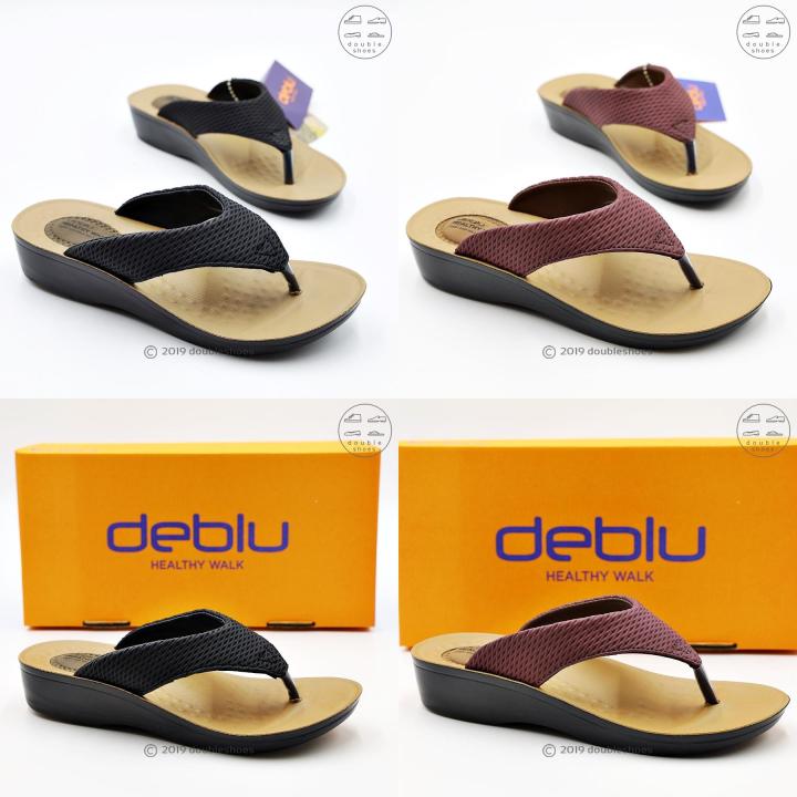 รองเท้าเพื่อแตะสุขภาพ-แบบคีบ-ผู้หญิง-deblu-รุ่น-l863-สีดำ-สีมังคุด-ไซส์-36-41
