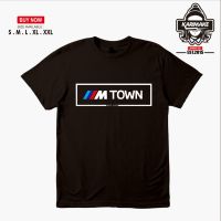 เสื้อยืดแขนสั้นคอกลมเสื้อยืด พิมพ์ลายรถยนต์ Bmw M Town Since 1975ALSCotton 100%  [S-5XL]