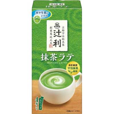 หมดอายุ 11/2023 ชาเขียวนมพร้อมชง Kataoka Tsujiri Matcha Latte 4 ซอง