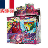 360ชิ้นการ์ดโปเกม่อนฝรั่งเศส Carte Pokémon Français Fusion Strike Booster การ์ดเทรดคอลเลกชันเกมการ์ดของเล่น