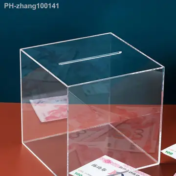 Clear Piggy Bank, Clear Acrylic Piggy Bank for Adults, unopenable Piggy  Bank Money Box, Kids' Money Banks Transparent Coins Saving Pot Cash  Container