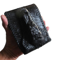 ร้านค้าอันดับ1 ขายหนังแท้ หนังสวย ต้องที่่ร้าน SuperA กระเป๋า 3 พับสั้น Genuine Head And Leather Crocodile Skin เข้แท้ๆ