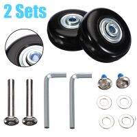 2 Sets OD 45mm Luggage Suitcase Replacement Kit Wheels Roller Bearing Furniture Casters Hardware Tools Furniture Protectors Replacement Parts