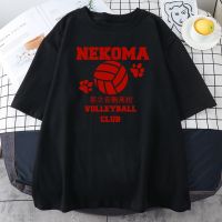 Haikyuu วอลเลย์บอลคลับสีแดงพิมพ์ผู้หญิงเสื้อยืดอินเทรนด์ผ้าฝ้าย T เสื้อ2022 Goth ฤดูร้อน Tee เสื้อ Hip Hop ผู้หญิงขนาดใหญ่เสื้อยืด