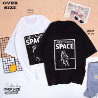 พร้อมส่ง เสื้อซื้อ 1 แถมอีก 1 เสื้อยืดลายการ์ตูนOversize งานคู่ก็มา  เสื้อโทนดำ โทนขาว