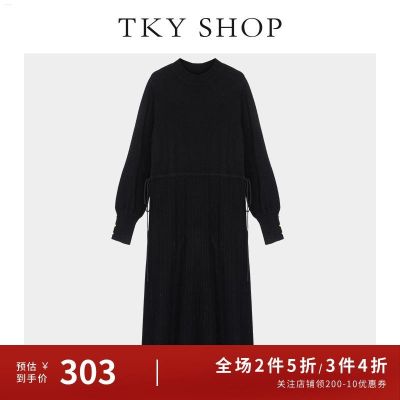 [คำแนะนำของ Huahua] ร้าน TKY SHOP 100ขนแกะบริสุทธิ์ชุดเดรสแบบถัก10E1ZA03Q056