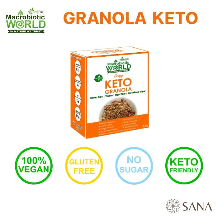 Organic Keto Granola Crispy Keto Choco Granola กราโนล่า คีโต วีแกน แ