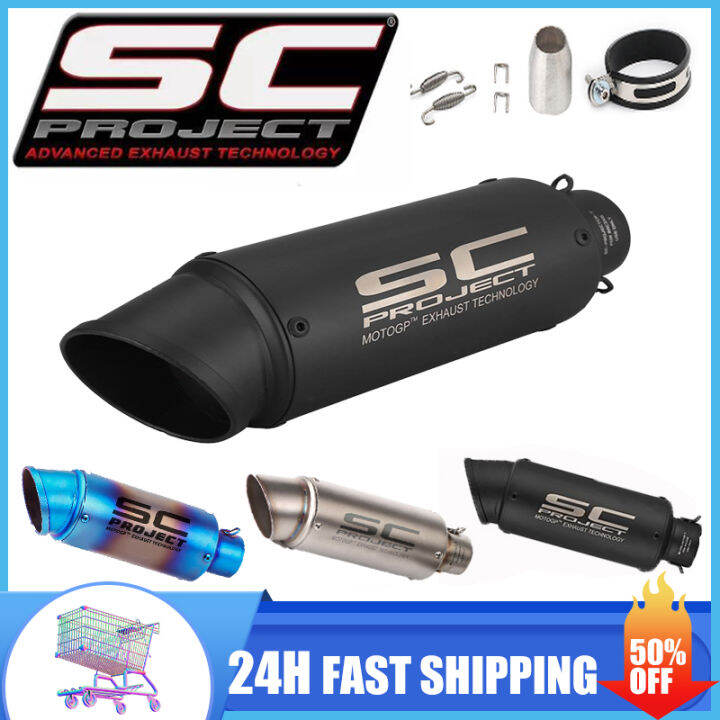 [FAST DELIVERY] Open Muffler SC Project Exhaust Muffler 51mm Silencer