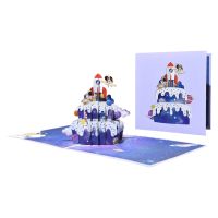 3D Space Series Up Card Spaceman Greeting Cards with Envelope Valentines Day Card for Happy Birthday Anniversary B03D