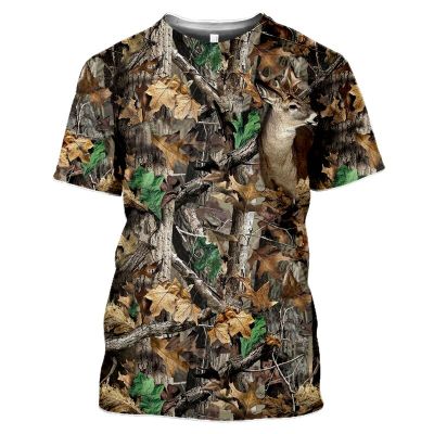 Summer Hunting Camouflage t shirt for men Casual Outdoors Printed Tees Selling Leisure round neck Short Sleeve Oversized Tops