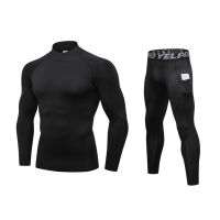 2021Fanceey High Collar Winter Thermal Underwear Men Long Johns Men Rashgard Shirt+pants Sets Warm Compression Underwear Thermo Men