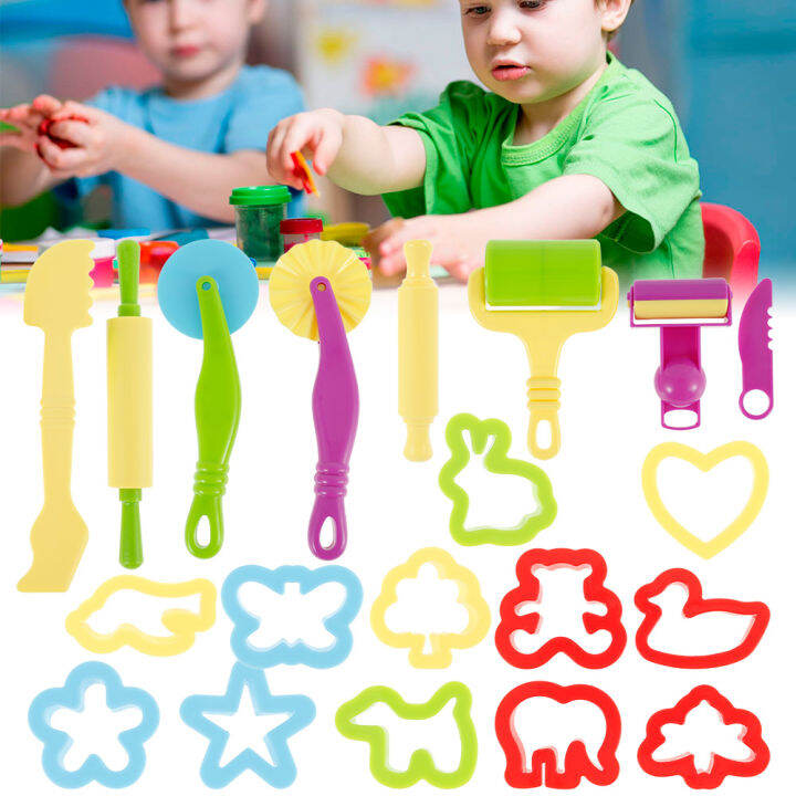 Durable Nontoxic Color Clay Dough Making Tools Easy Clean Portable