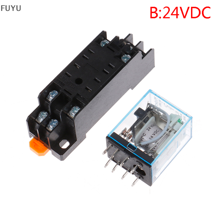 fuyu-ac220v-12vdc-24vdc-24vac-5a-8pin-coil-power-my2n-j-รีเลย์-hh52p-พร้อมฐานซ็อกเก็ต