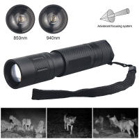 ไฟฉาย LED อินฟราเรด5W ปรับได้ Focuse Zoomable IR 850NM 940nm ไฟฉายรังสีอินฟราเรดอาวุธแสง Night Vision อุปกรณ์