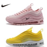 2023 HOT ✅Original NK* Ar* IMaix- 97 Ultra- S E Women Vin- T-Age- Fashion Breathable Running Shoes Sports Shoes Pink Yellow Size 36-40