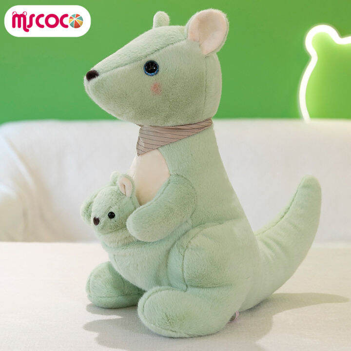 mscoco-ตุ๊กตาสัตว์ยัดนุ่นน่ารักมี3สีให้เลือกของเล่นตุ๊กตาสีเขียวสีน้ำตาลขาวสำหรับเด็กวัยหัดเดิน